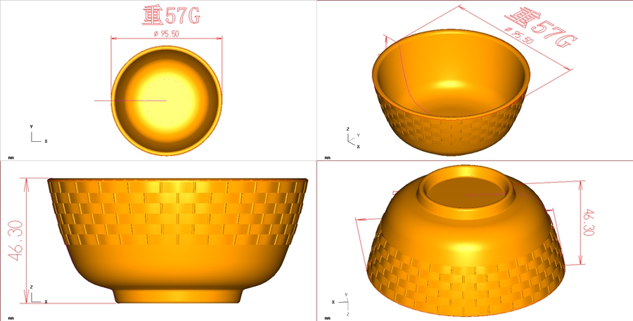 Melamine Bamboo Bowl Mould 