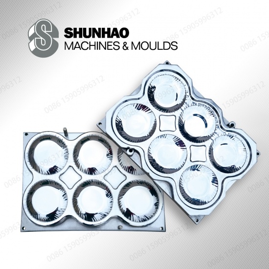 6Cavity Melamine Soup Plate Moulds With  Glossy And Hard Chrome