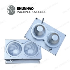 2Cavity Melamine Bowl Molds With Matte Finish And Hard Chrome